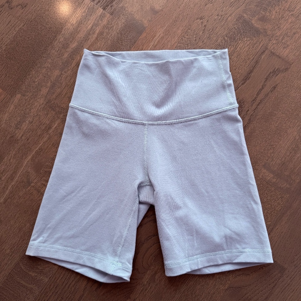 Aritzia TNA Biker Shorts 5” Size XS Light Blue (matching sweater available)